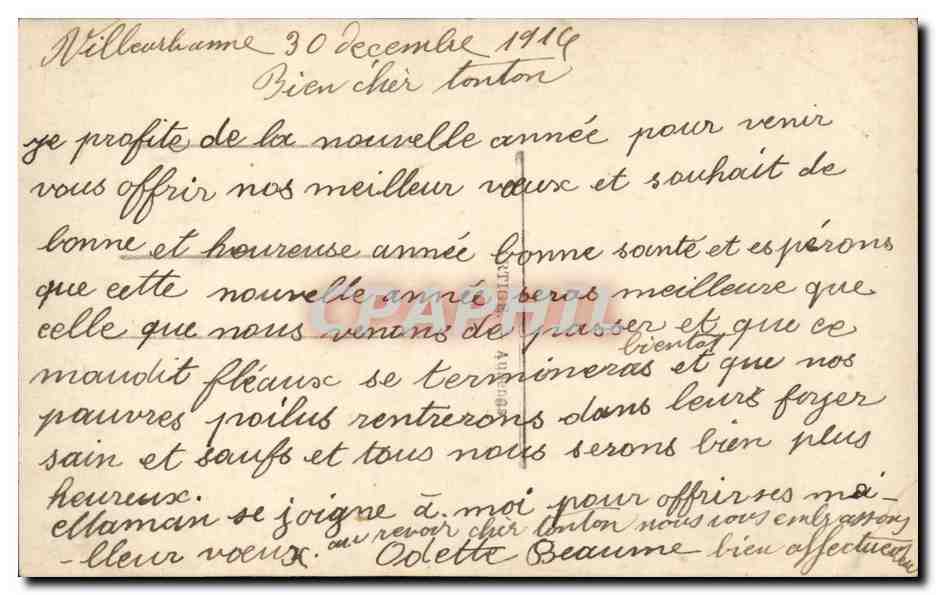Fetes - Rose - Oiseaux - Flowers - Birds - Bonne Annee - CPA  — Verso