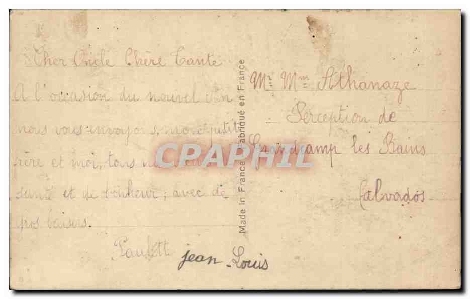 Fantaisie - Enfants - Bonne Annee - Snowball Fight - sled - - CPA  — Rückseite