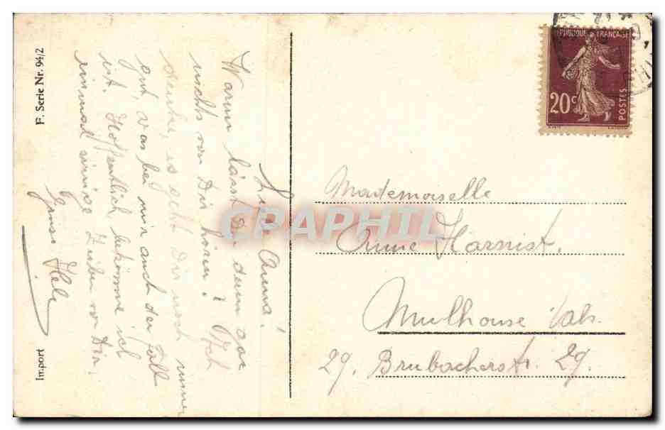 Arts - Tableaux - Pretty Country Scene - CPA  — Verso