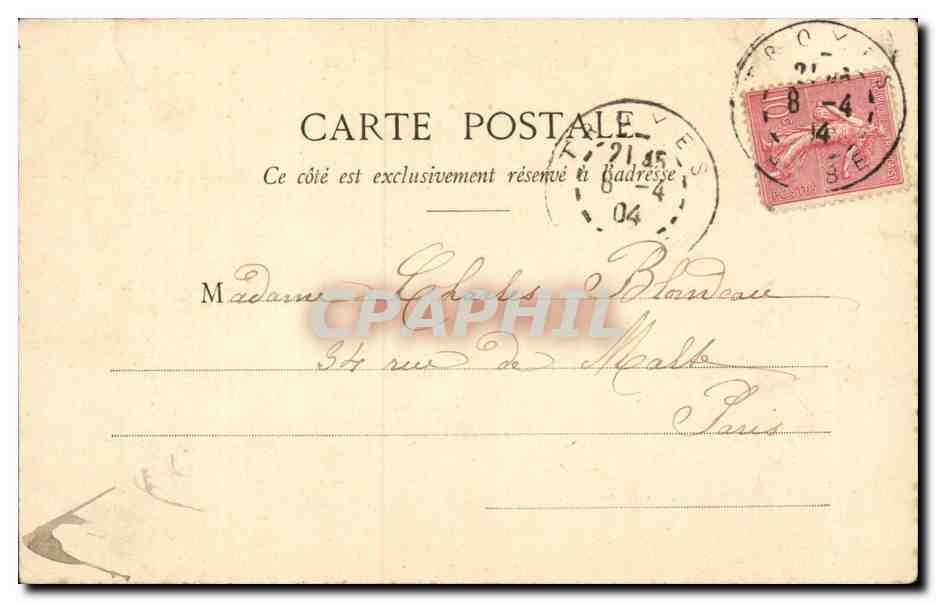 Fantaisie - Couple - Le Barometre a Menage - La Ploie - CPA  — Rückseite