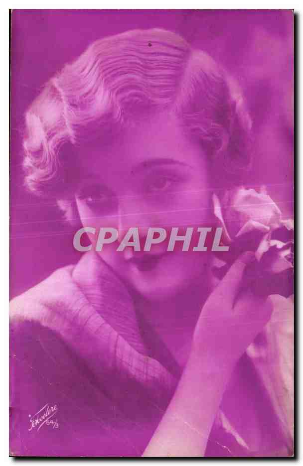 Fantaisie - Femme - Purple Tint - Beautiful Woman - CPA 