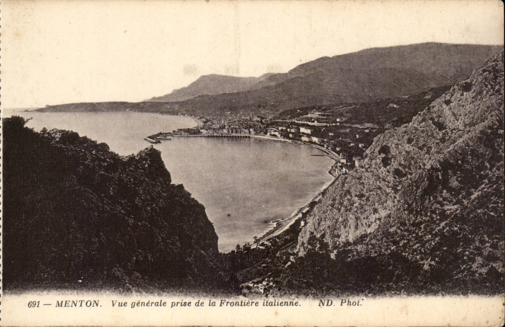 Menton - Vue Generale prise de la Frontiere Italienne - CPA 