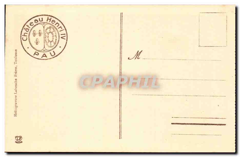 Pau - Chateau Henri IV - Grand Escalier - CPA  — Verso