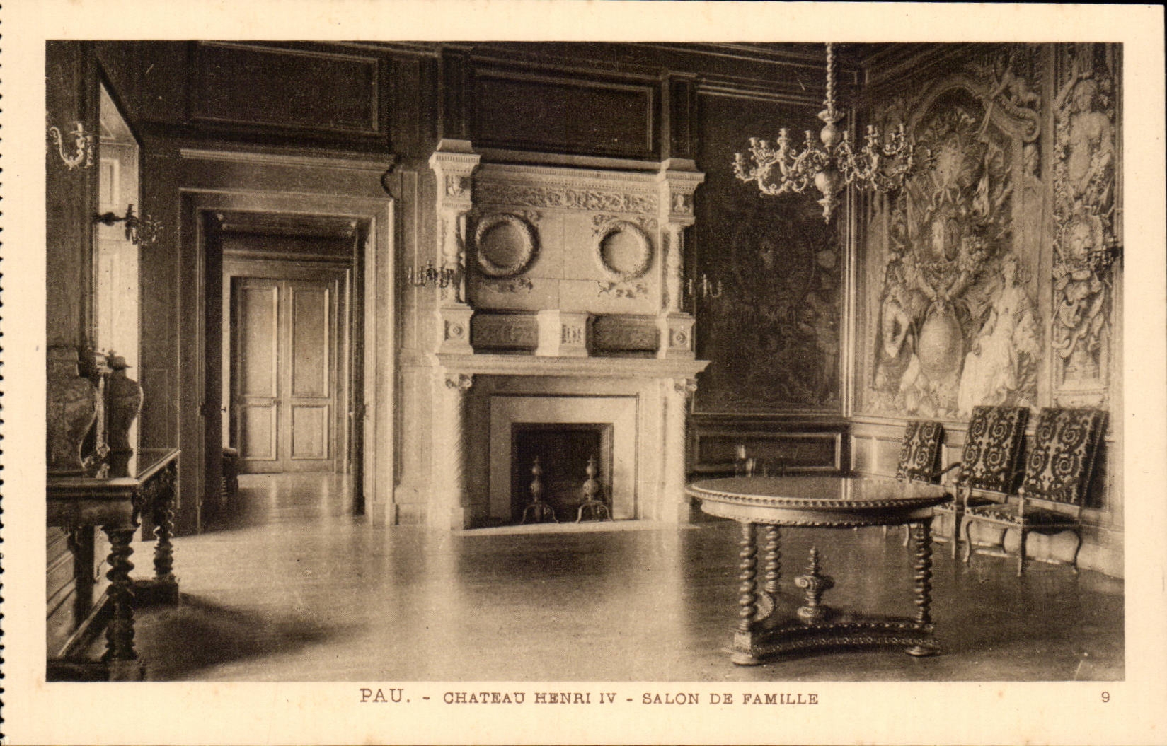 Pau - Château Henri IV - Salon de Famille — Héliogravure, n°9