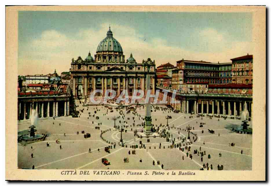 Italia - Italie - Roma - Rome - Piazza S Pietro - La Basilica et Il Vaticano - CPA 