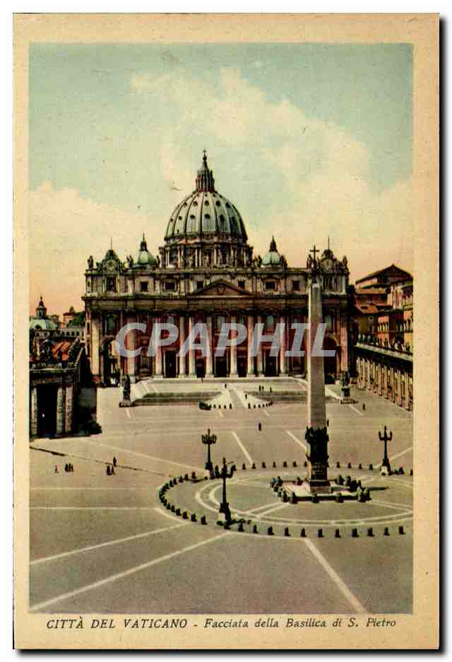 Italia - Italie - Roma - Rome - Piazza S Pietro - La Basilica et Il Vaticano - CPA 