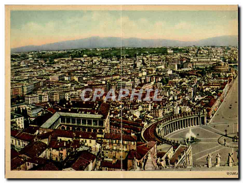 Italia - Italie - Roma - Rome - Vue Generale - CPA CARTE MULTIPLE — Rückseite