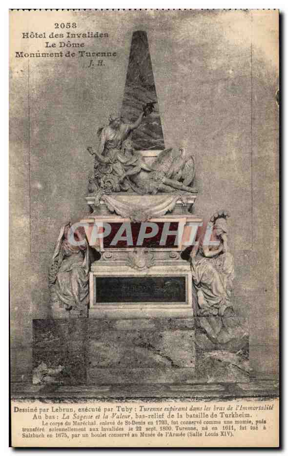 Paris - 7 - Hotel des Invalides - Le Dome - Monument de Turenne - CPA 