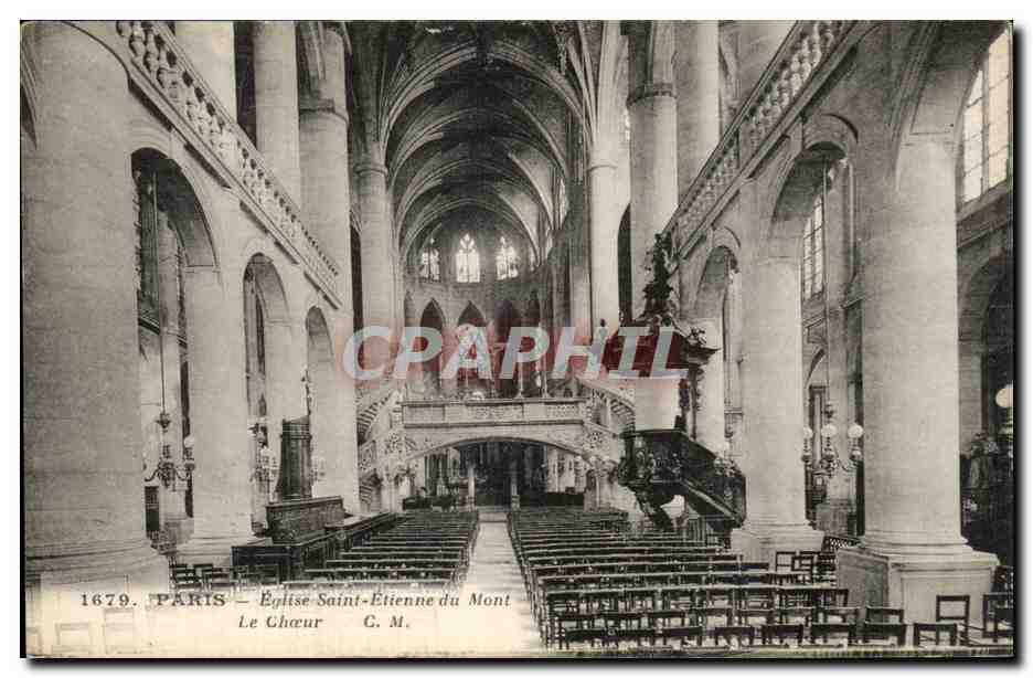 Paris - 5 - Eglise Saint Etienne du Mont - Le choeur CPA 
