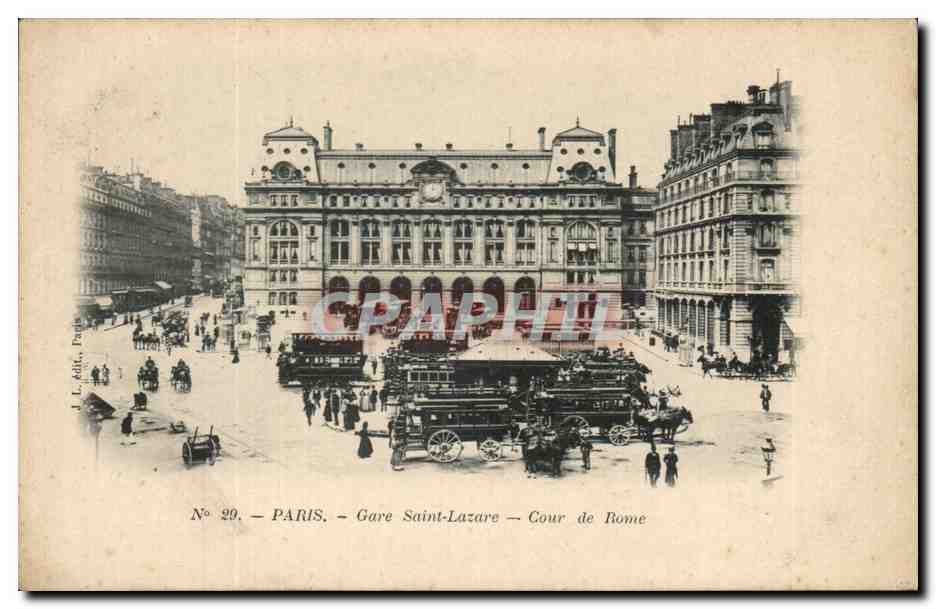 Paris - 8 - Gare Saint Lazare - Cour de Rome - CPA 