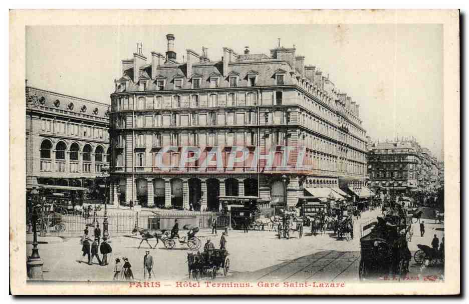 Paris - 8 - Hotel Terminus - Gare Saint Lazare - CPA 