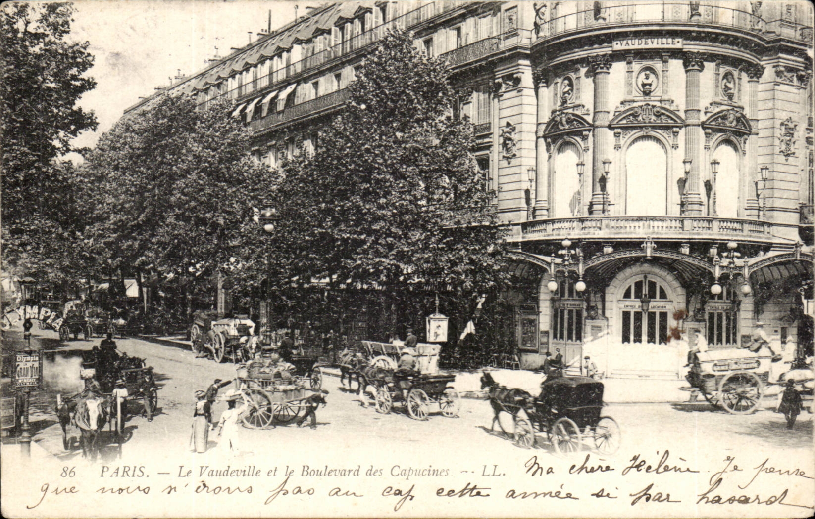 Paris - 2 - Boulevard des Capucines - Le Vaudeville - CPA 