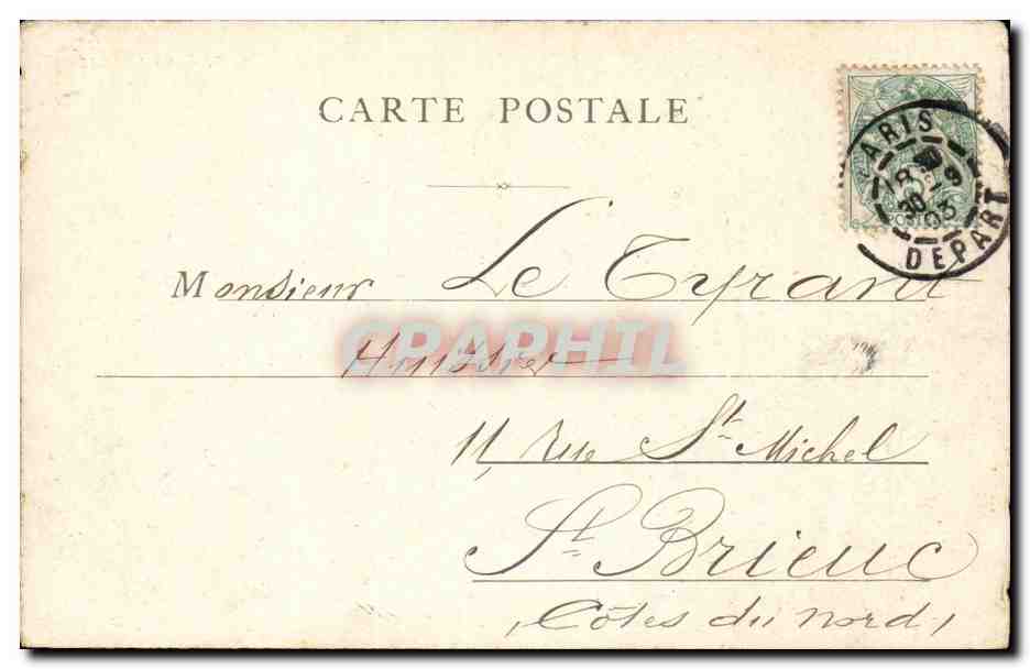 Paris - 2 - La Bourse - CPA  — Rückseite