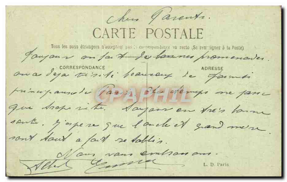 Paris - 2 - La Bourse - CPA  — Rückseite