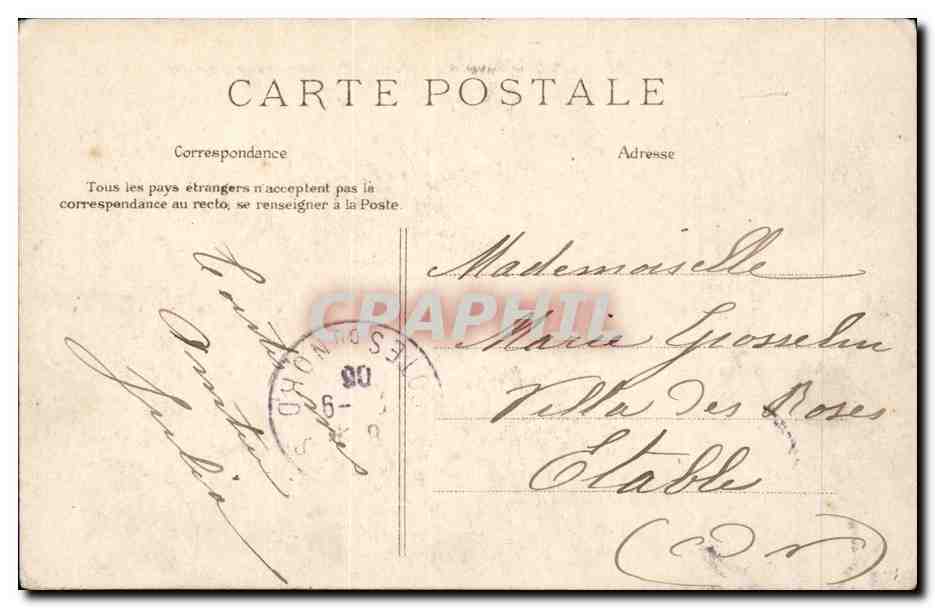 Paris - 7 - Place de Breteuil - Monument de Pasteur - CPA  — Rückseite