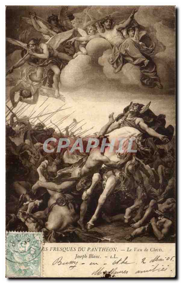 Paris - 5 - Fresques de Pantheon - CPA 