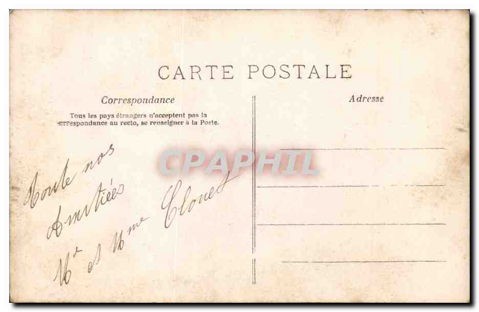 Fantaisie - Enfant - Joyeuse Fete - Vintage Font - CPA  — Rückseite