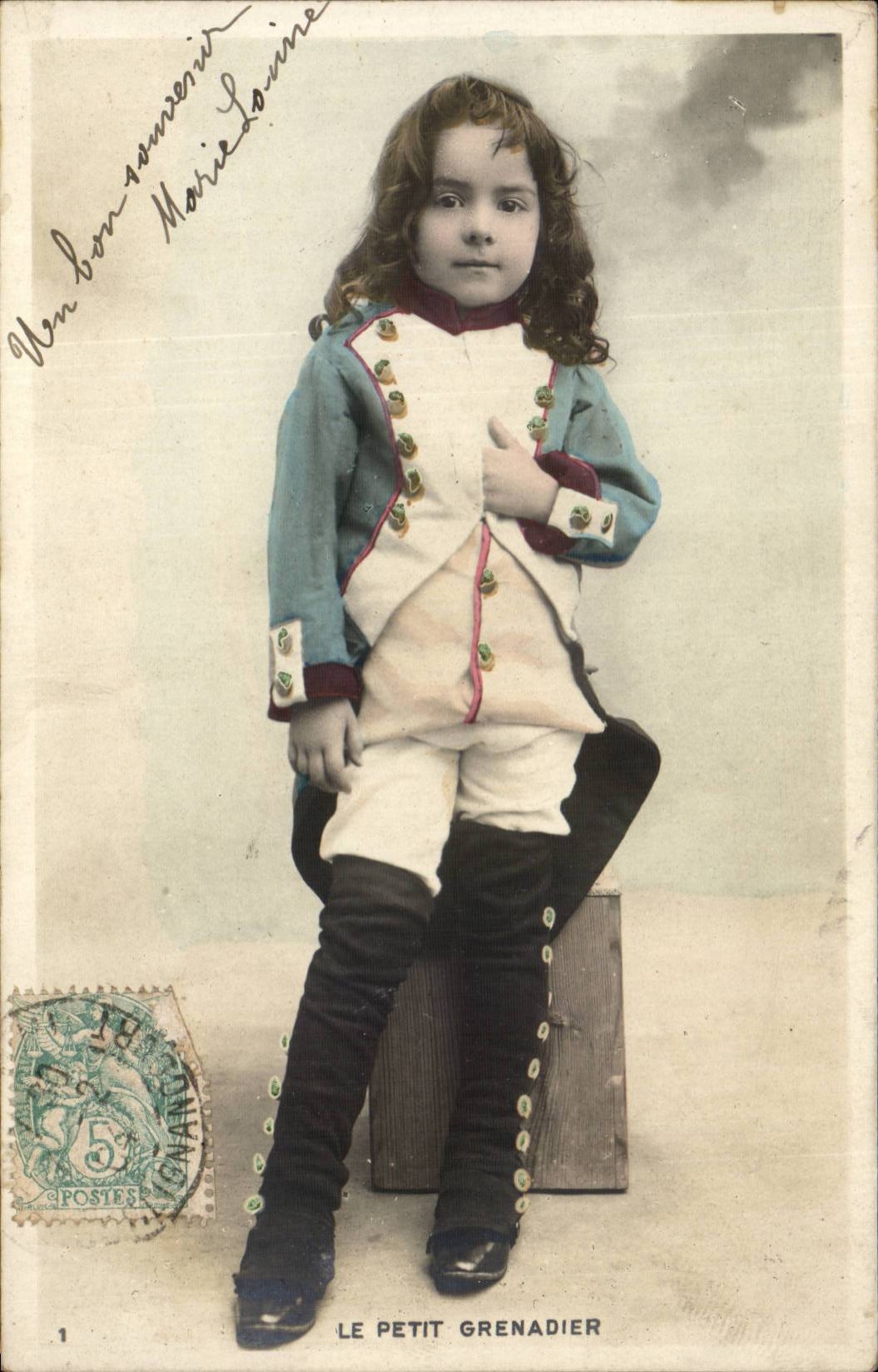 Fantaisie - Enfants - Militaria - Humour - Napoleon CPA 