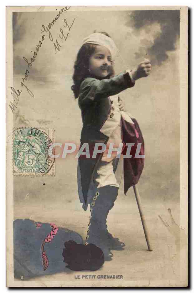 Fantaisie - Enfants - Militaria - Humour - Napoleon CPA 