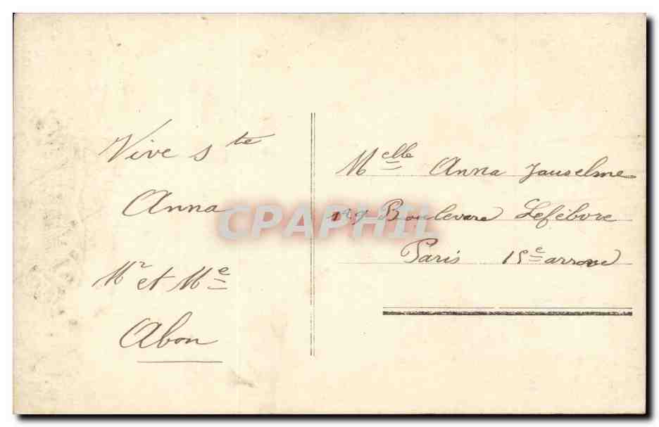 Fantaisie - Homme - man with flowers CPA  — Verso