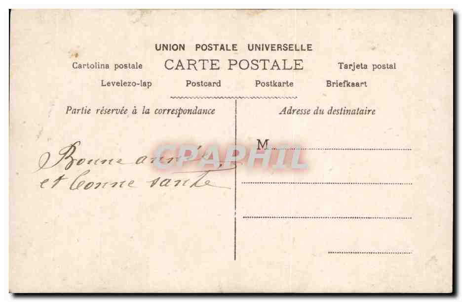 Fantaisie - Enfant - Pretty little blond girl - Bonne Annee CPA  — Verso