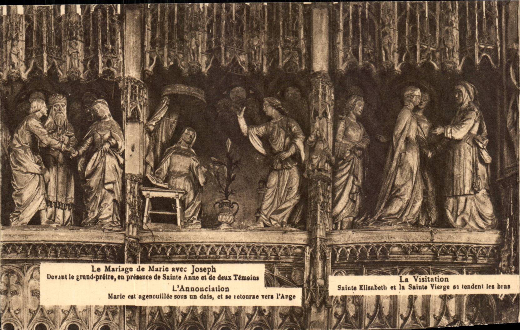 Scènes religieuses — Panneau sculpté — CPAPHIL