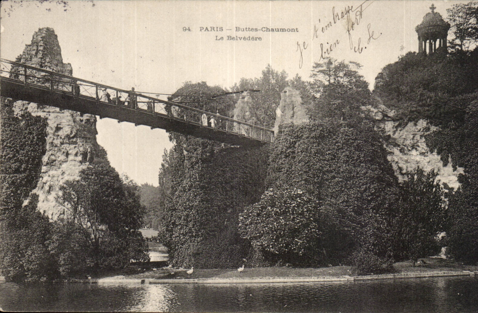 Paris - 19 - Buttes Chaumont - Le Belvedere - CPA 
