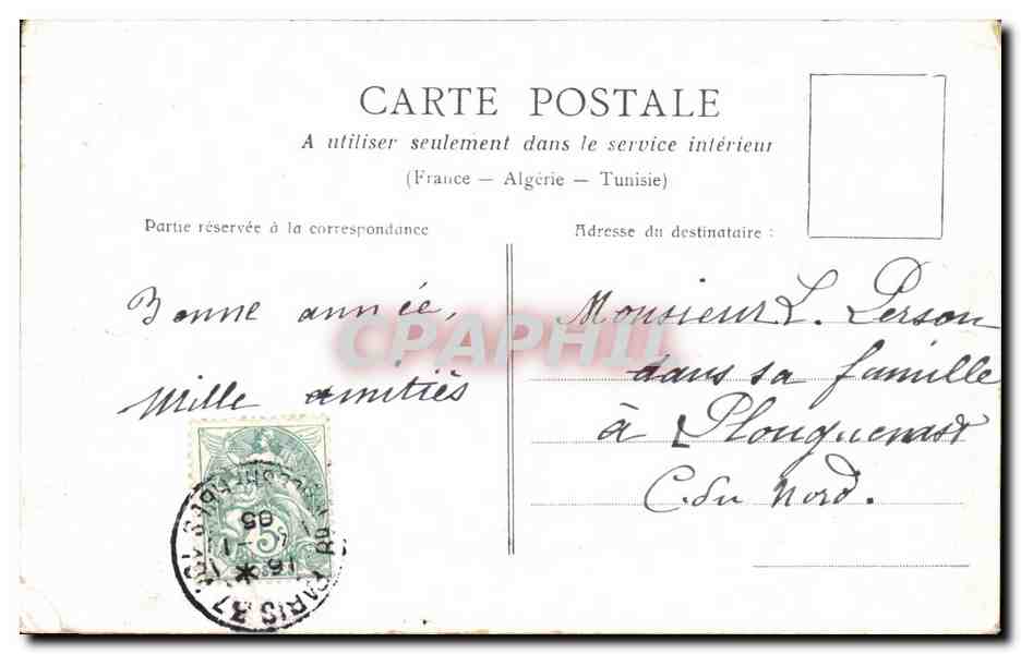 Paris - 2 - La Bourse - CPA  — Rückseite