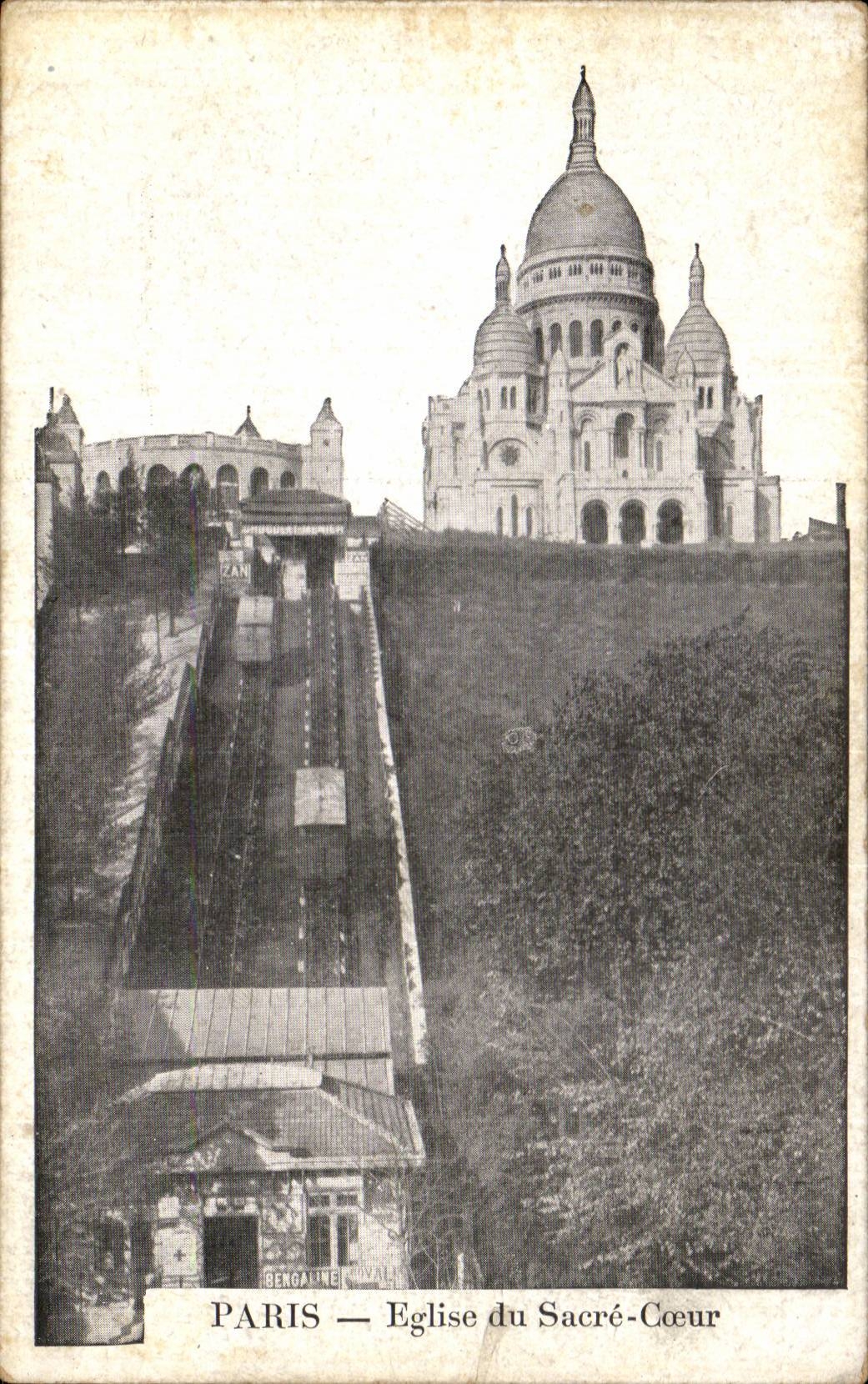 Paris - 18 - Sacre Coeur - Montmartre - funiculaire - CPA 