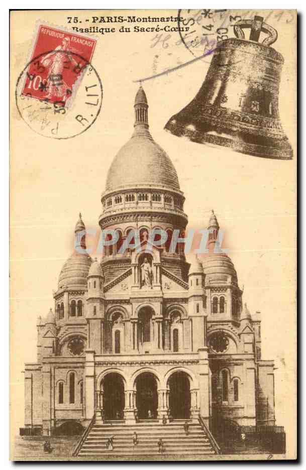 Paris - 18 - Sacre Coeur - Montmartre - cloche - CPA 