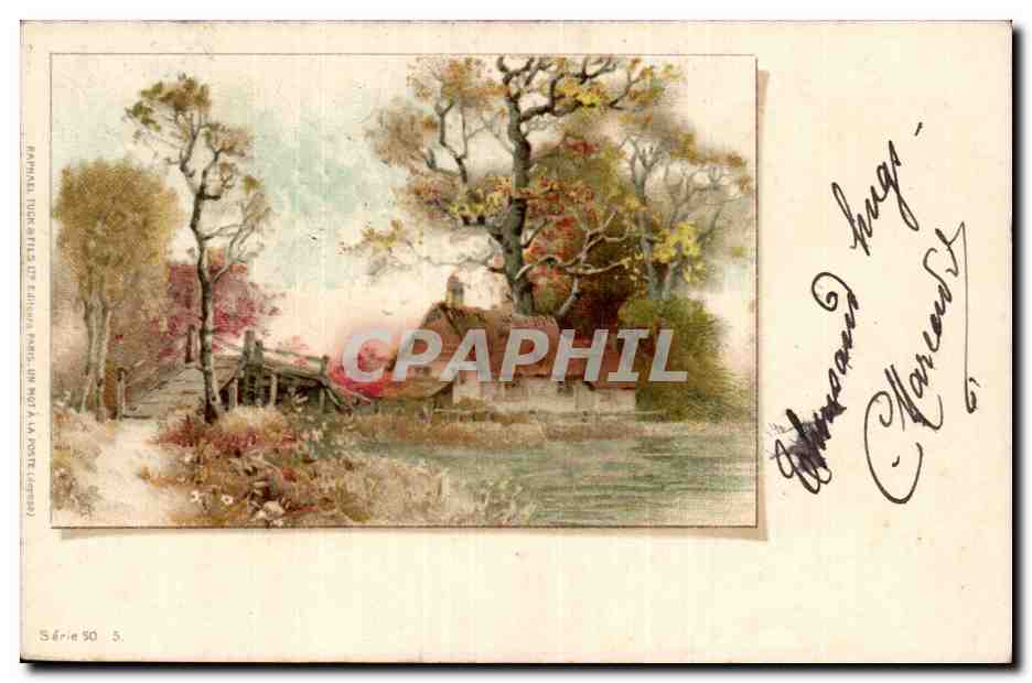 Arts - Tableaux - Pretty country scene - CPA 