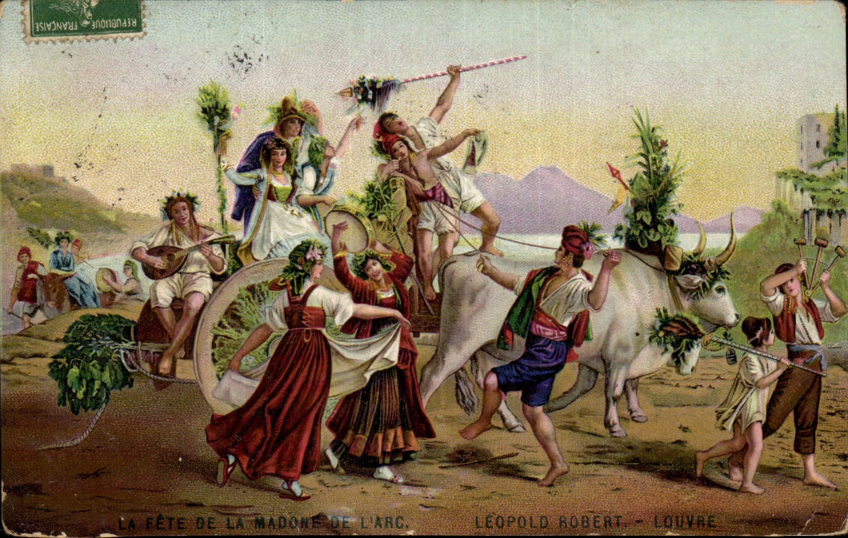 Fantaisie - Femme - Wild exotic scene - CPA 