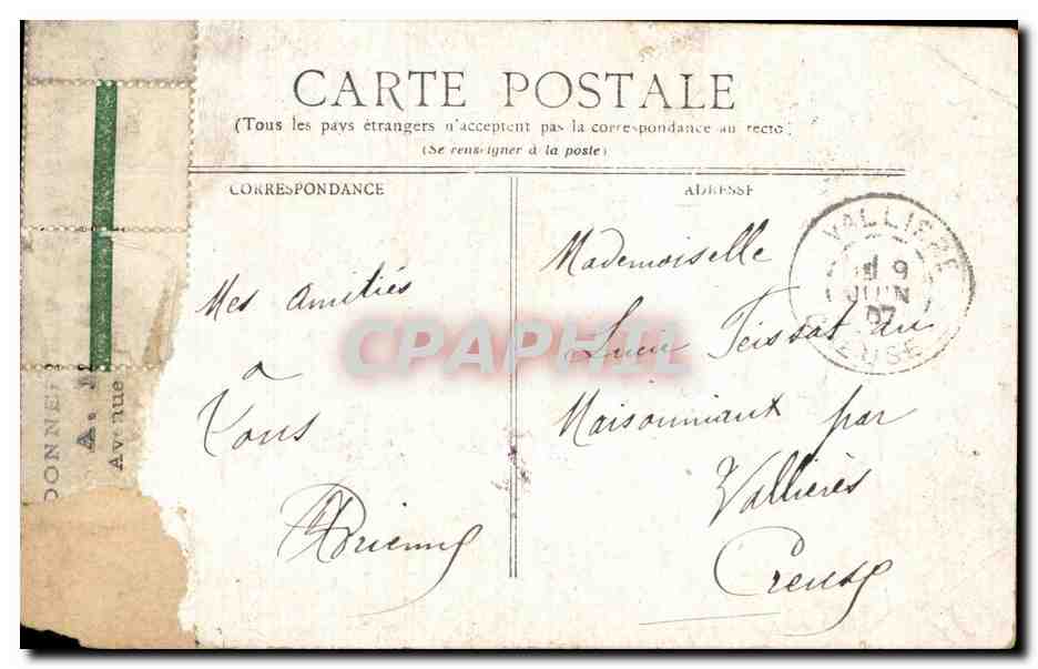Fantaisie - Enfant - Little Girl with a ribboned hat - CPA  — Rückseite