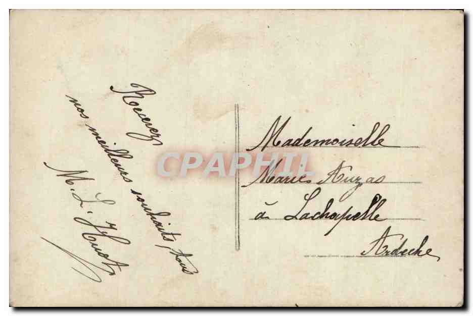 Fantaisie - Homme - Young man with flowers - CPA  — Rückseite