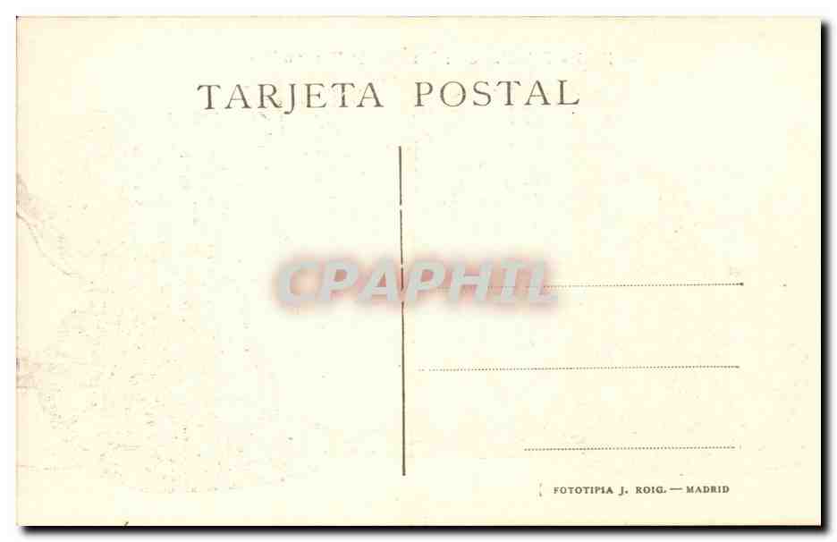 Madrid — Réales Caballerizas: Carroza de Fernando VII y María Luisa — Fototipia J. Roig, Madrid — Rückseite