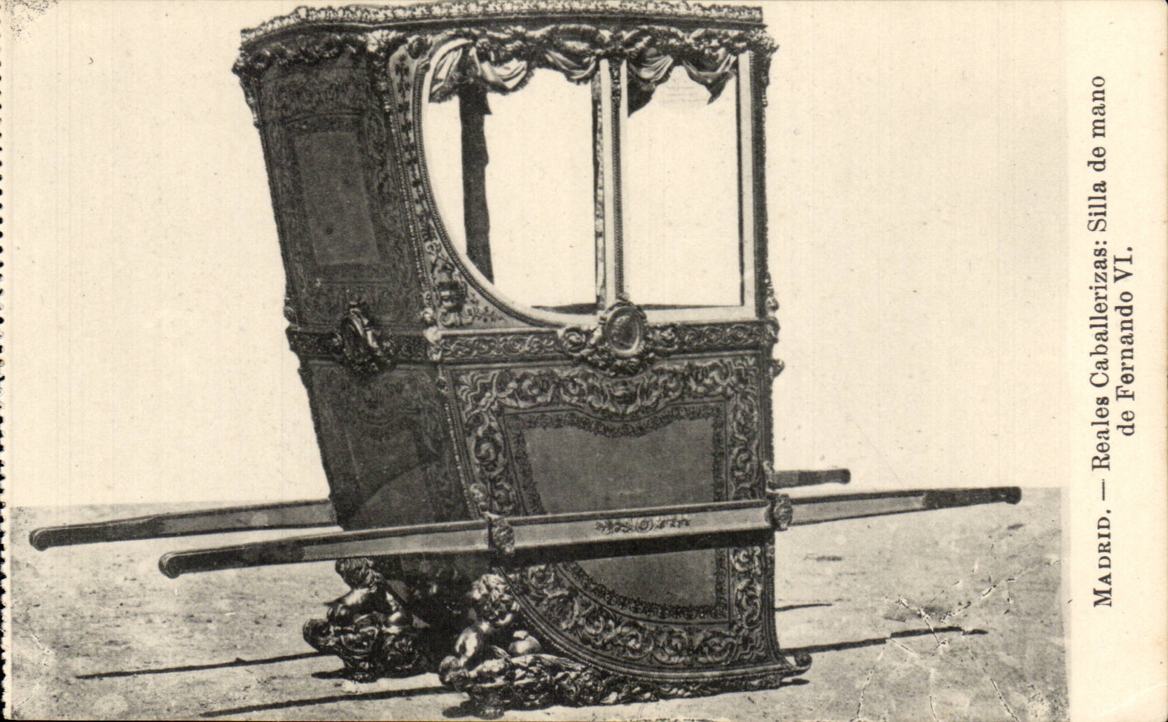 Espana Spain Espana CPA Madrid Reales Caballerizas Silla de mano de Fernando VI