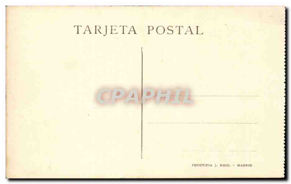 Espana Spain Espana CPA Madrid Reales Caballerizas Silla de mano de Fernando VI — Rückseite