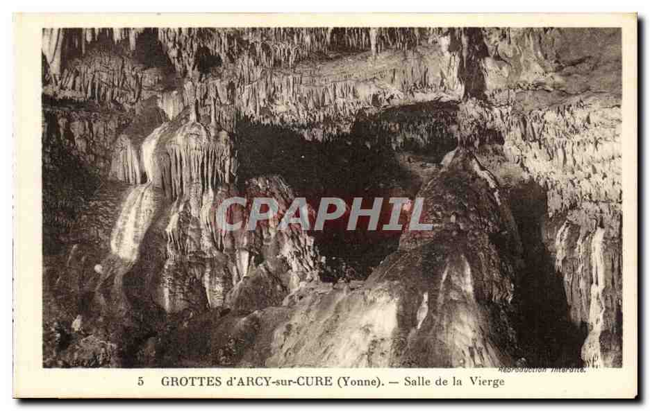 CPA Grottes d'Arcy sur Cure Salle de la vierge
