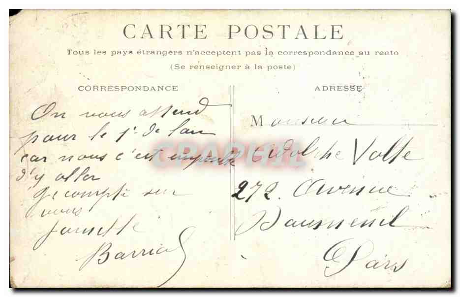 CPA Paris Boulevard de la Madeleine — Rückseite