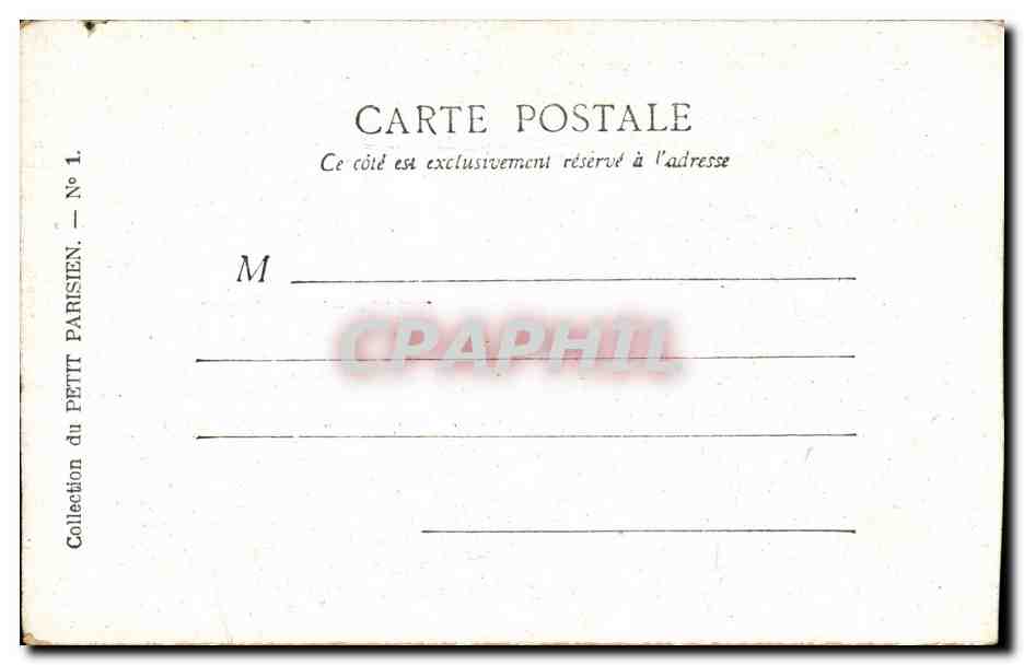 CPA Paris Pont Alexandre III — Verso