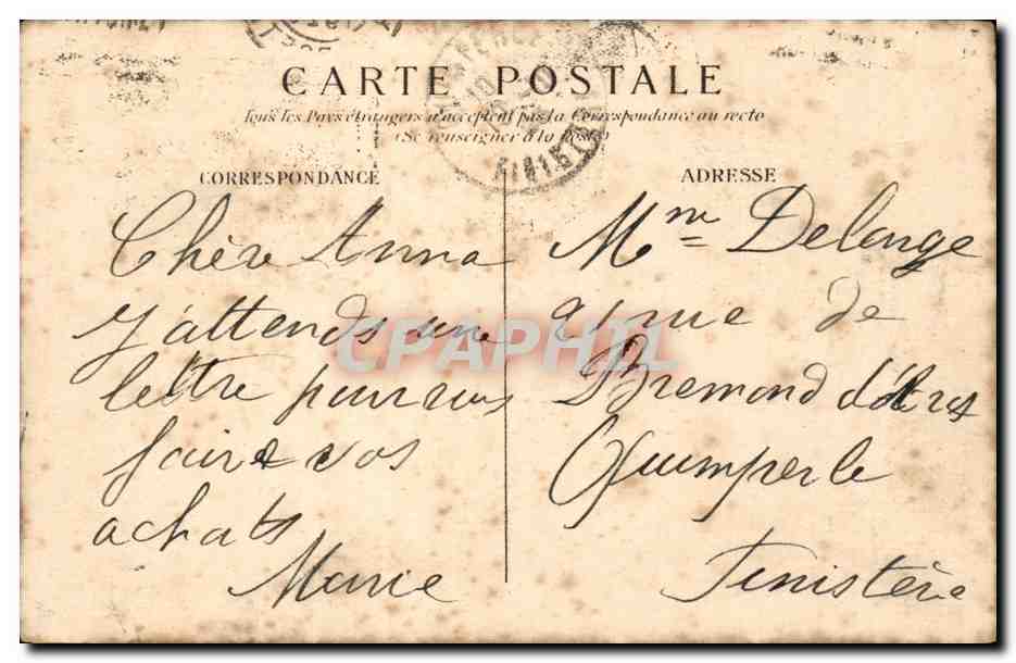 CPA Paris Le musee de Cluny — Verso