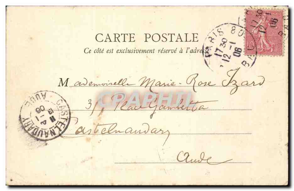 CPA Paris Cedres du jardin des plantes — Rückseite