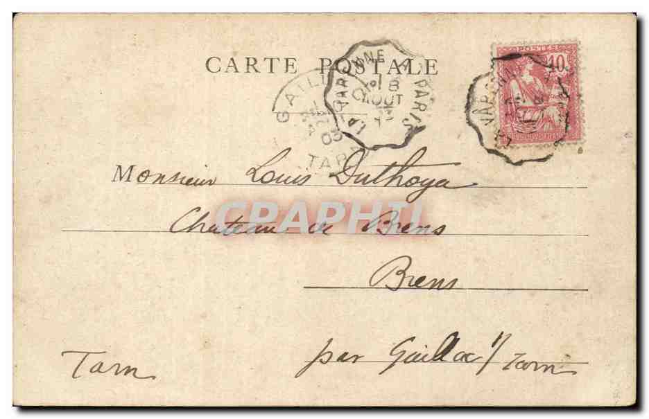 CPA Paris Champs Elysees — Rückseite