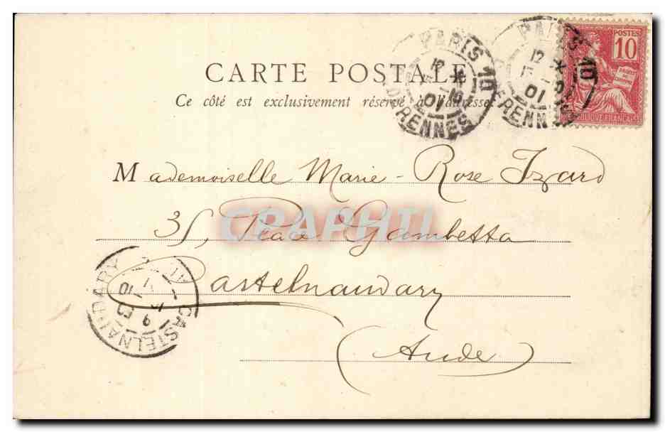 Bois de Boulogne - Chalets del Ciclo — B.F., París, n°9 — Reverso