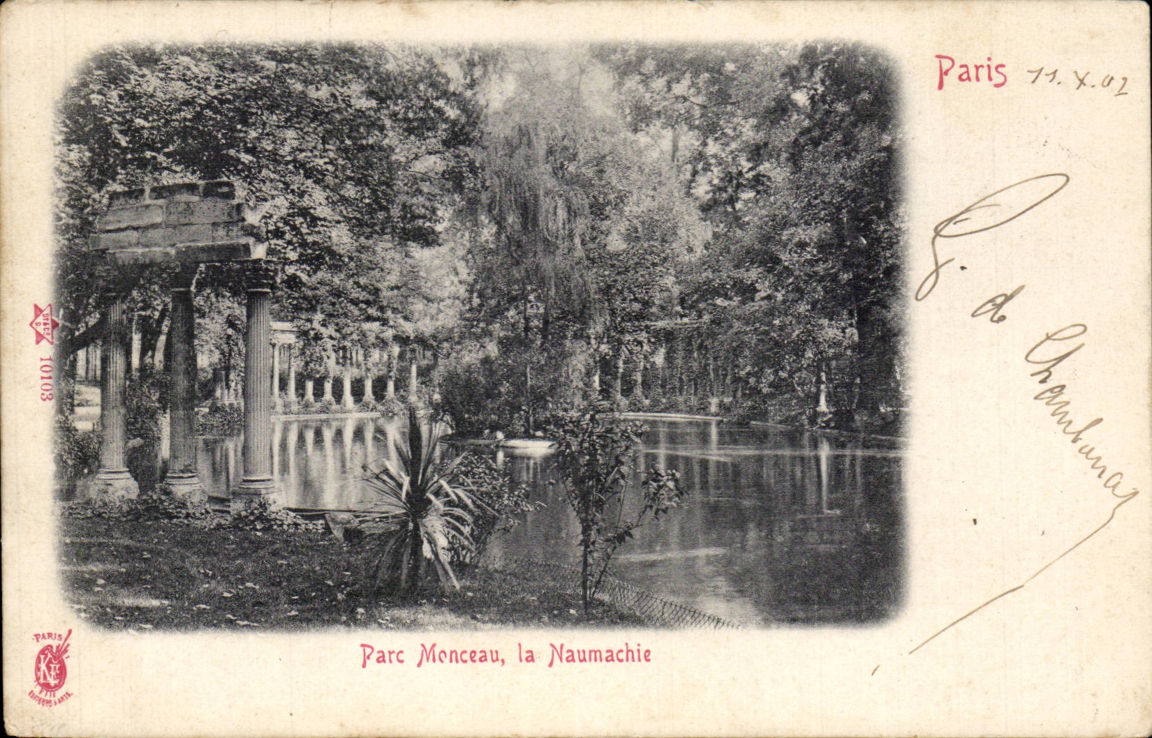 CPA Paris Parc monceau La Naumachie