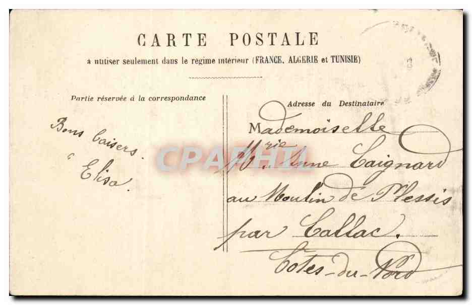 CPA Paris Notre Dame — Verso