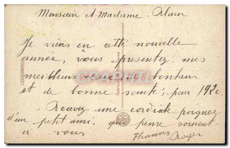 CPA Fantaisie Heureuse annee  — Rückseite