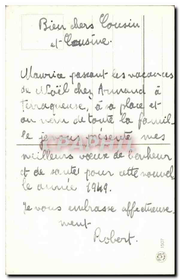 CPA Fantaisie Bonne annee  — Verso