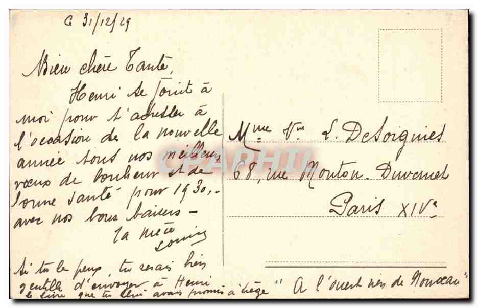 CPA Fantaisie Heureuse annee  — Rückseite