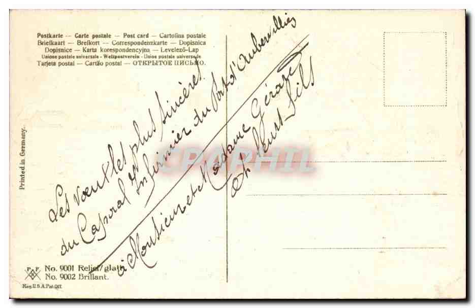 CPA Fantaisie Bonne et heureuse annee  — Verso